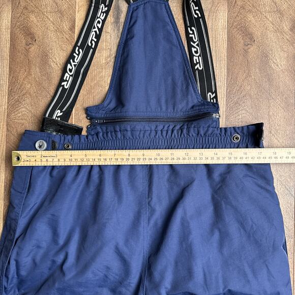 Vintage Spyder Snow Pants Bib Girls Size 20 Blue Skiing Winter Windbreaker‎ 3763 - Picture 13 of 16